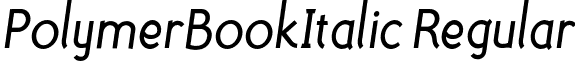 PolymerBookItalic Regular font - PolymerBookItalic.otf