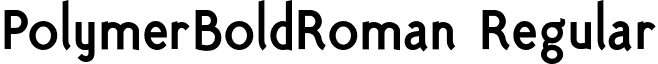 PolymerBoldRoman Regular font - PolymerBoldRoman.otf