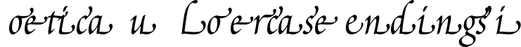 Poetica Supp Lowercase Endings I font - Poetica-SuppLowercaseEndI.otf