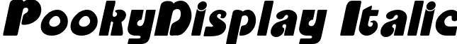 PookyDisplay Italic font - PookyDisplay_Italic.ttf