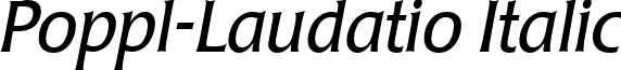 Poppl-Laudatio Italic font - Poppl-Laudatio_Italic.ttf