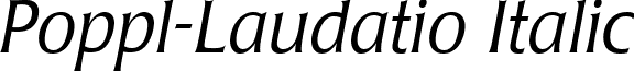 Poppl-Laudatio Italic font - Poppl-Laudatio_Light_Italic.ttf