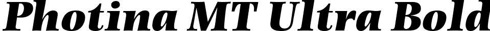 Photina MT Ultra Bold font - Photina_MT_Ultra_Bold_Italic.ttf