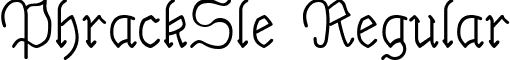 PhrackSle Regular font - PhrackSle.ttf