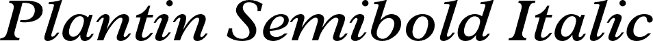 Plantin Semibold Italic font - Plantin-SemiboldItalic.otf