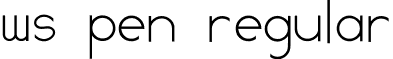 WS Pen Regular font - ws_pen.ttf