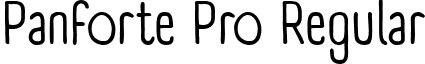 Panforte Pro Regular font - Panforte Pro Regular.ttf