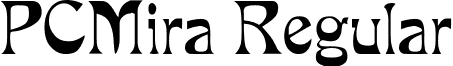 PCMira Regular font - PCMira.ttf