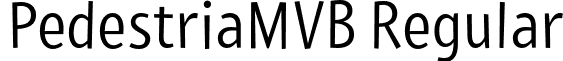 PedestriaMVB Regular font - PedestriaMVB-Regular.otf