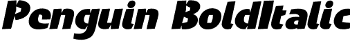 Penguin BoldItalic font - Penguin-BoldItalic.otf
