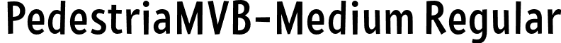 PedestriaMVB-Medium Regular font - PedestriaMVB-Medium.otf