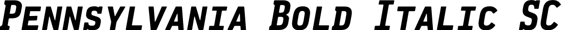 Pennsylvania Bold Italic SC font - Pennsylvania-BoldItalicSC.otf