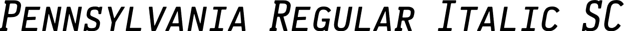 Pennsylvania Regular Italic SC font - Pennsylvania-ItalicSC.otf