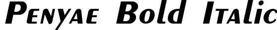 Penyae Bold Italic font - Penyae_Bold_Italic.ttf