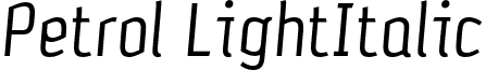 Petrol LightItalic font - Petrol-LightItalic.otf
