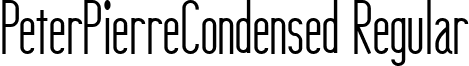 PeterPierreCondensed Regular font - PeterPierreCondensed.ttf