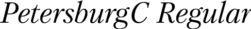 PetersburgC Regular font - PetersburgC-Italic.otf