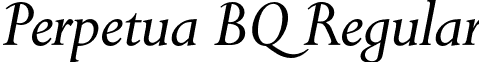 Perpetua BQ Regular font - PerpetuaBQ-Italic.otf
