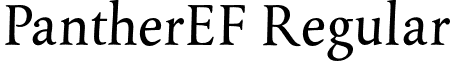 PantherEF Regular font - PantherEF-Regular.otf