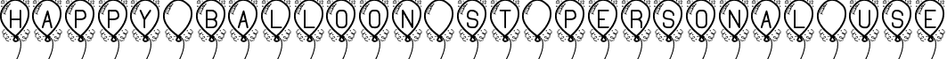 Happy Balloon St PERSONAL USE font - Happy Balloon St PERSONAL USE.ttf