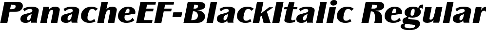 PanacheEF-BlackItalic Regular font - PanacheEF-BlackItalic.otf