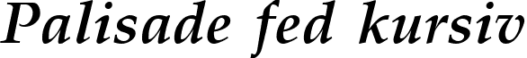 Palisade fed kursiv font - Palisade_Bold_Italic.ttf