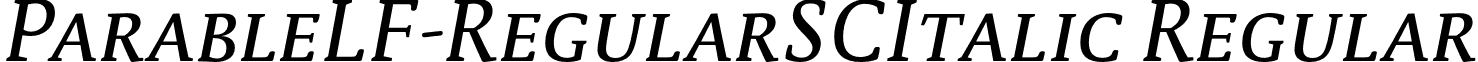 ParableLF-RegularSCItalic Regular font - ParableLF-RegularSCItalic.otf