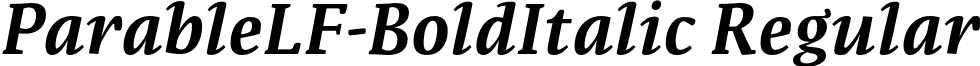 ParableLF-BoldItalic Regular font - ParableLF-BoldItalic.otf