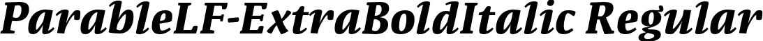 ParableLF-ExtraBoldItalic Regular font - ParableLF-ExtraBoldItalic.otf