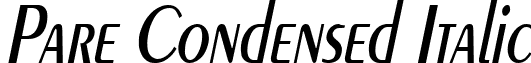 Pare Condensed Italic font - Pare_Condensed_Italic.ttf