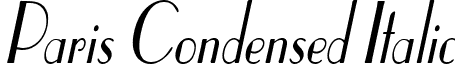 Paris Condensed Italic font - Paris_Condensed_Italic.ttf