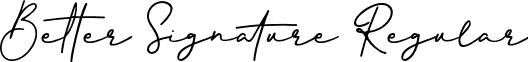 Better Signature Regular font - Better Signature Font.otf