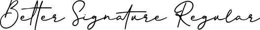 Better Signature Regular font - Better Signature Font.ttf