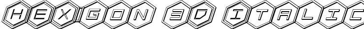 HEX:gon 3D Italic font - hexgon3dital.ttf