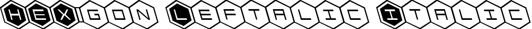 HEX:gon Leftalic Italic font - hexgonleft.ttf