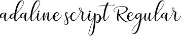 adaline script Regular font - adaline script - regular demo.otf