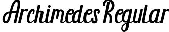 Archimedes Regular font - Archimedes.otf.otf