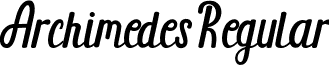 Archimedes Regular font - Archimedes.ttf.ttf