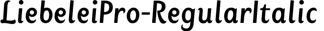 LiebeleiPro-RegularItalic & font - Liebelei Pro Italic.otf