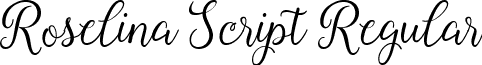 Roselina Script Regular font - Roselina Script.ttf