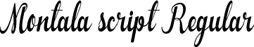 Montala script Regular font - Montala script.ttf