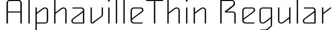 AlphavilleThin Regular font - Alphaville Thin.ttf
