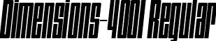 Dimensions-400I Regular font - Dimensions 400 Italic.ttf