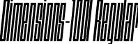 Dimensions-100I Regular font - Dimensions 100 Italic.ttf