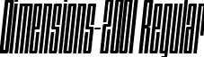 Dimensions-200I Regular font - Dimensions 200 Italic.ttf