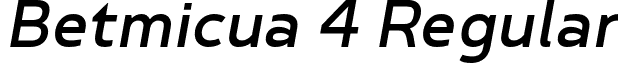 Betmicua 4 Regular font - Betmicua-Regular4.otf