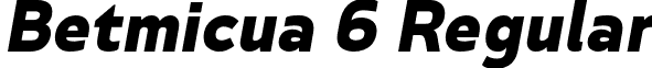 Betmicua 6 Regular font - Betmicua-Regular2.otf