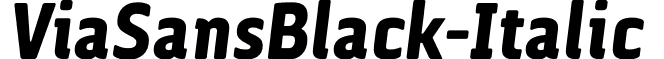 ViaSansBlack-Italic & font - Via Sans Black Italic.otf