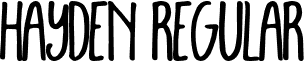 Hayden Regular font - Hayden-Regular.otf