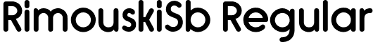 RimouskiSb Regular font - Rimouski SemiBold.ttf